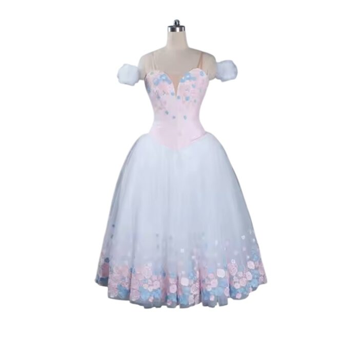 White and Flowers Romantic Tutu